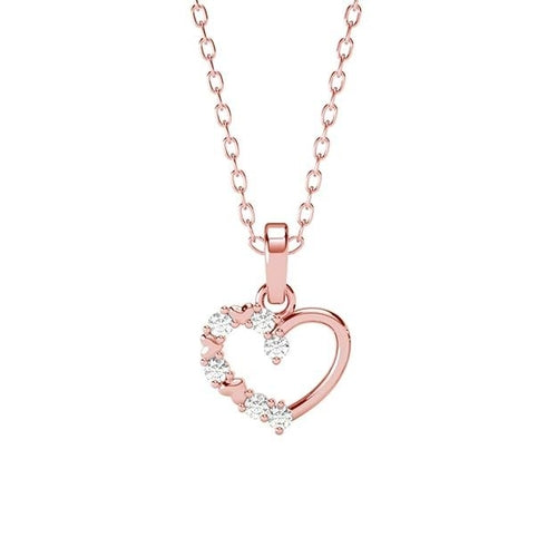 Sterling Silver Pink Solitaire Pendant Earring Chain Jewellery Set